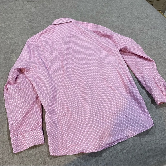 Bar III Slim Fit Stretch Pink Dress Shirt Size XL Neck: 17-17.5 Sleeves: 34-35 - Picture 3 of 11